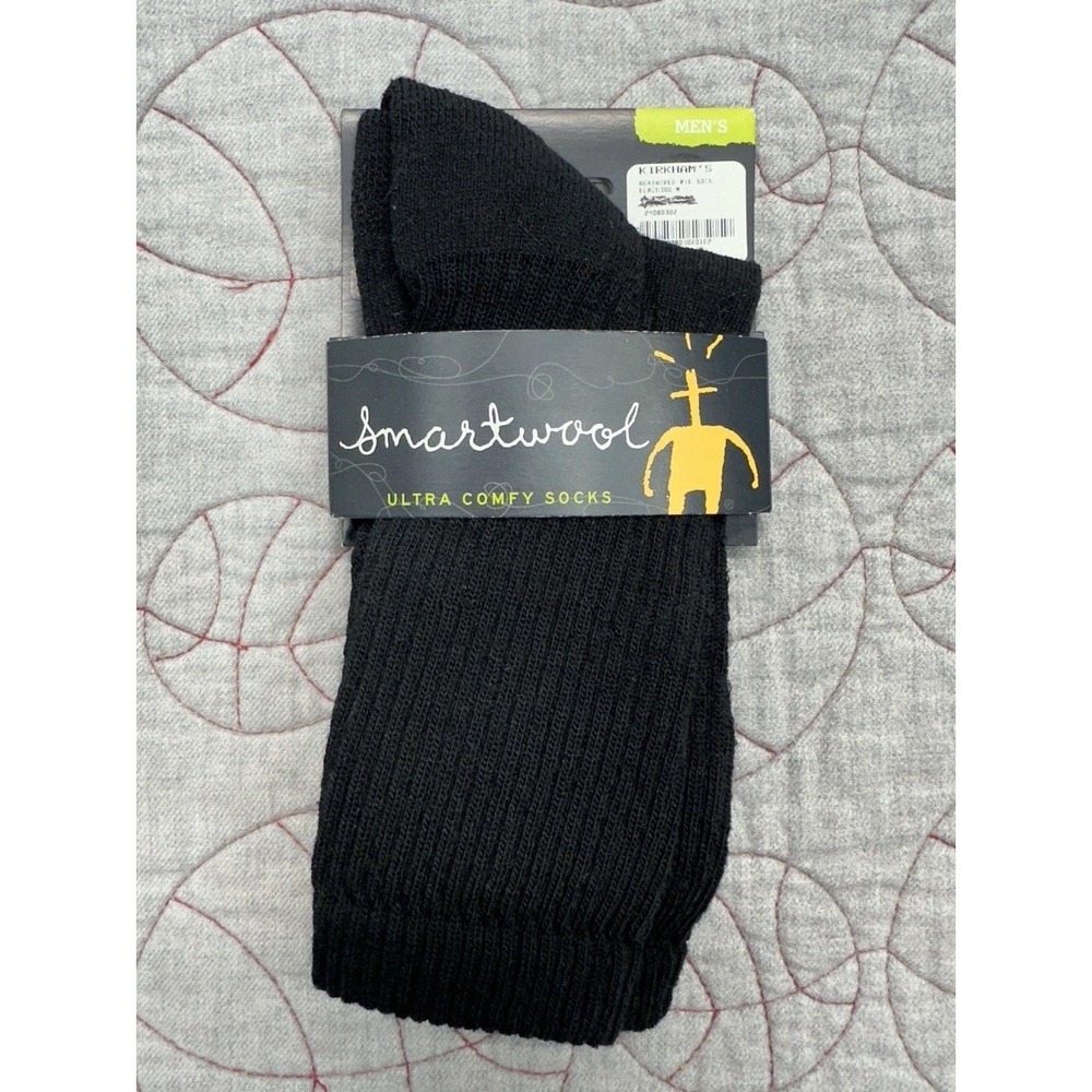 SmartWool Hiking Socks Black Heathered Rib / Mens Medium